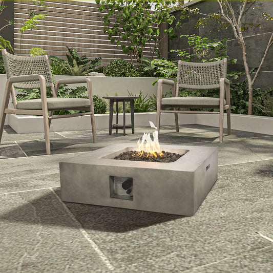 Patio Outlet Concrete Square Fire Pit