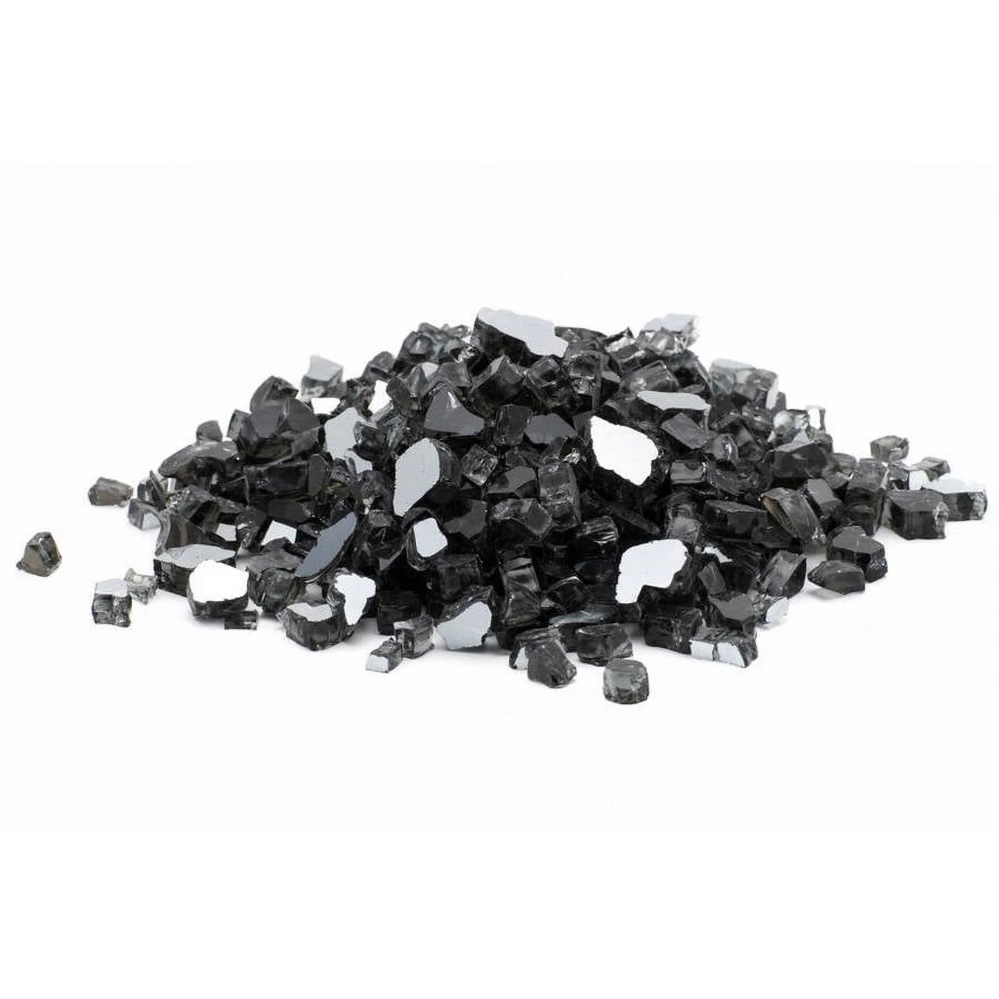 10-Pound Fire Glass - 1/4 inch Reflective Tempered Fire Glass for Fireplace Fire Pit