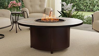 O.W. Lee 42" RD. Chat Height Capri Iron Fire Pit