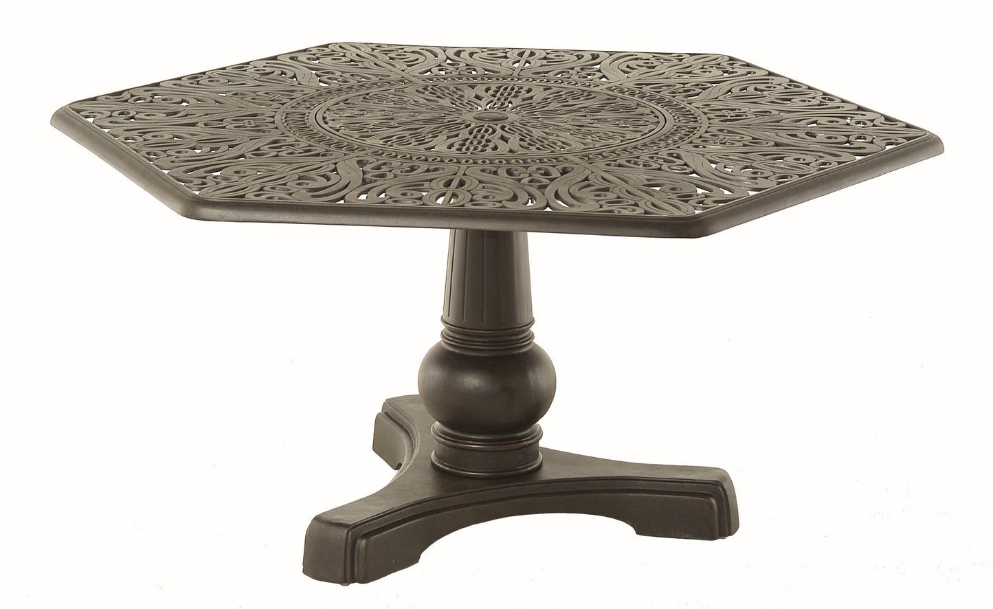 Hanamint Tuscany Hexagonal Inlaid Lazy Susan Table