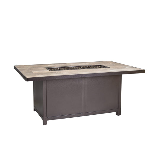 O.W. Lee 36"x58" Rect. Chat Height Capri Iron Fire Pit