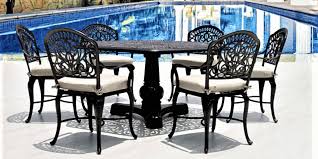 Hanamint Tuscany Hexagonal Inlaid Lazy Susan Table